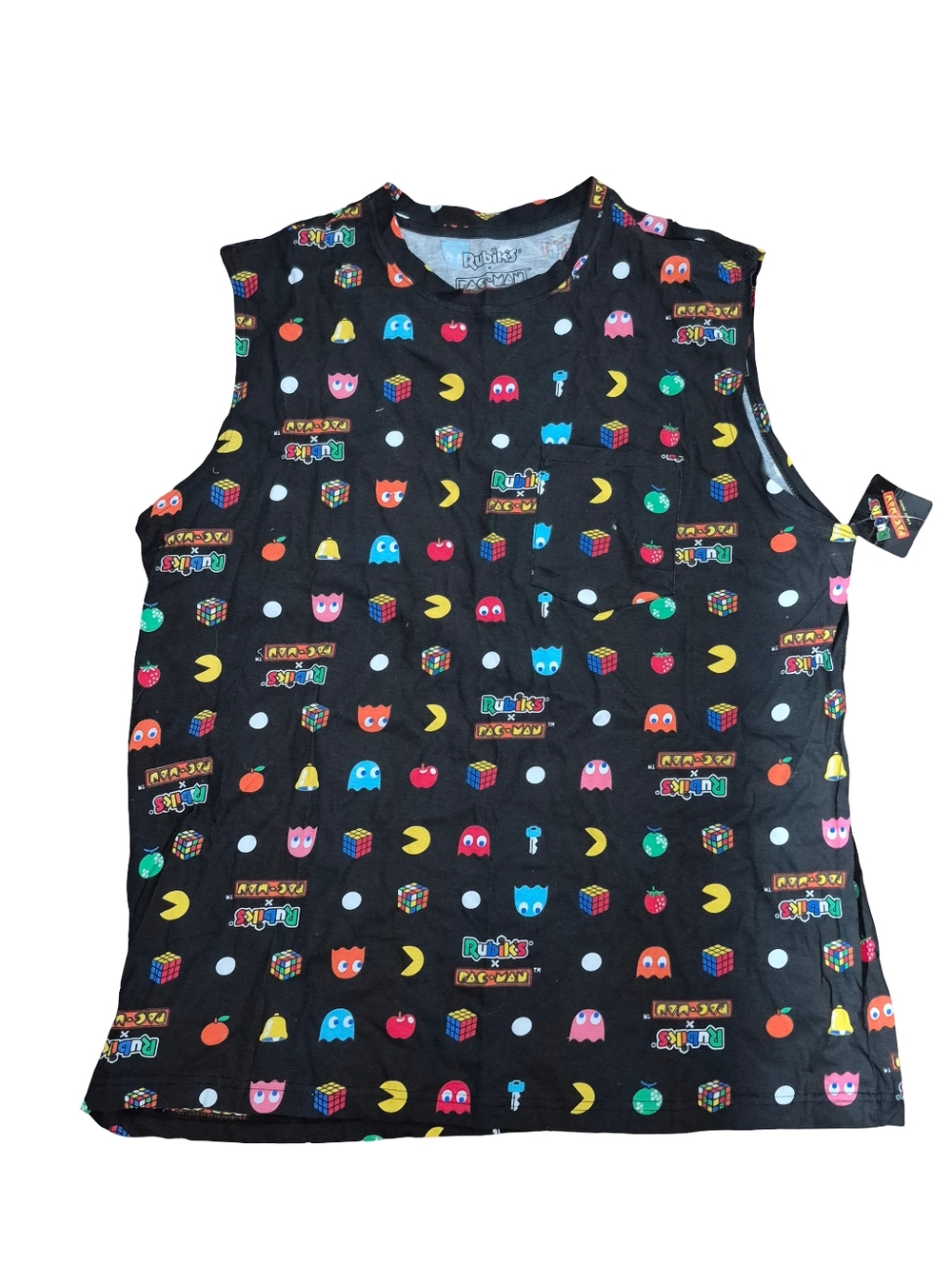 NWT Rubiks Pac-Man Mens XL Cotton Tank Top